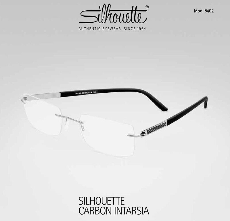 Silhouette 5402 6052 titanium frame carbon fibre eyeglasses