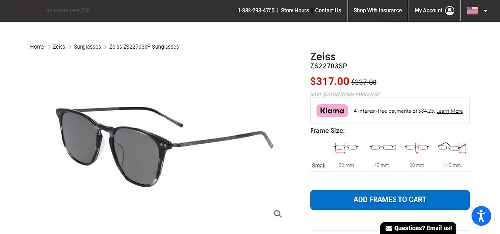 Zeiss ZS22703SP Sunglasses